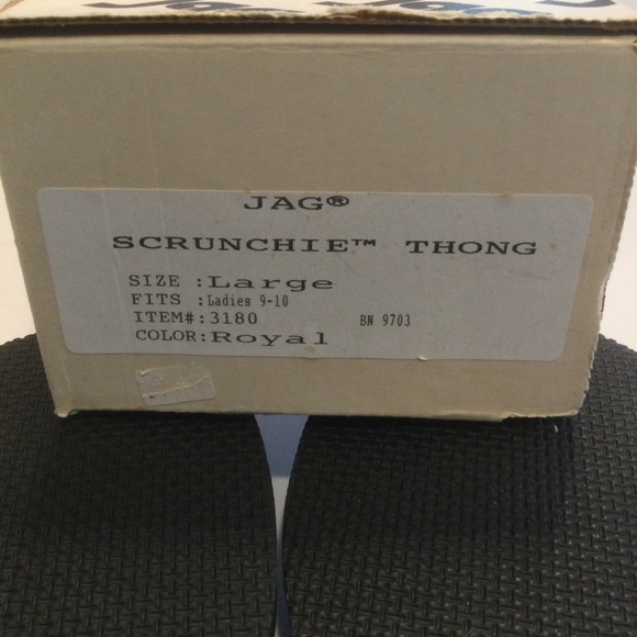 Jag Royal Blue Scrunchie Thong Flip Flop Sandal Size Large - Picture 8 of 8